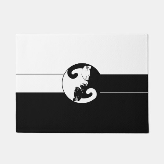 Yin yang cats deurmat (Voorkant)