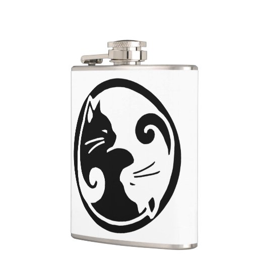 Yin Yang Cats Flask Heupfles (Links)