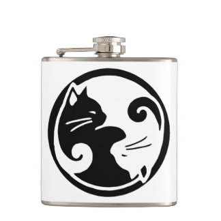 Yin Yang Cats Flask Heupfles