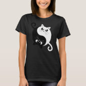 Yin Yang Cats Funny Cute Kittens Ying Yang T-shirt (Voorkant)