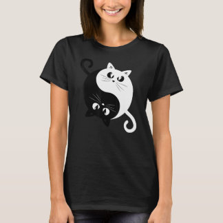 Yin Yang Cats Funny Cute Kittens Ying Yang T-shirt