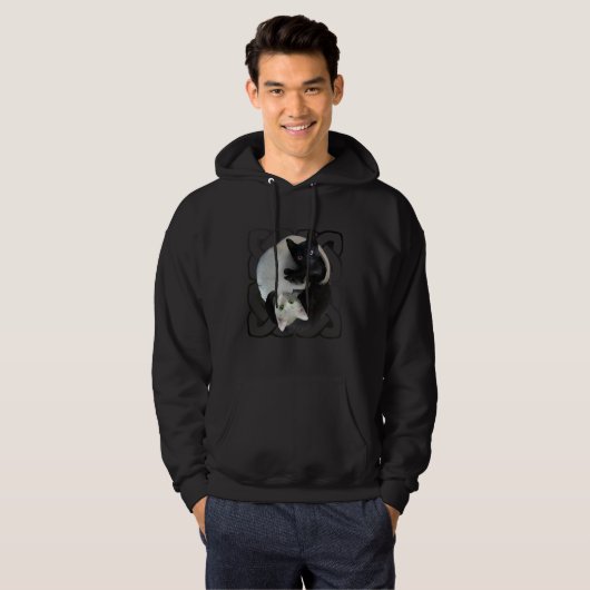 Yin Yang Cats Hoodie (Voorkant volledig)