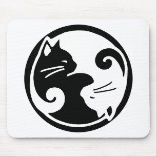 Yin Yang Cats Muismat