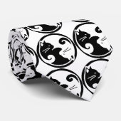 Yin Yang Cats Necktie (of Stropdas gordel) (Opgerold)