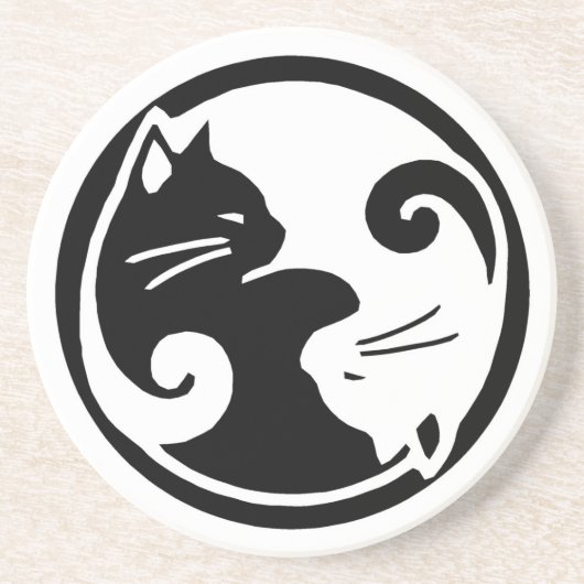 Yin Yang Cats Onderzetter (Voorkant)