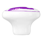 Yin Yang Cats Paars Decor Keramische Knop (Zijkant)