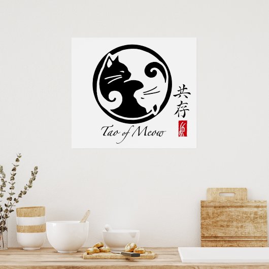 Yin Yang Cats Poster (Keuken)