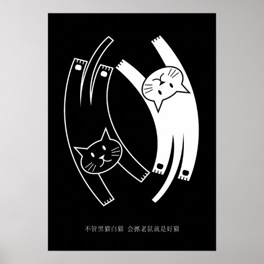 Yin & Yang Cats Poster (Chinees Mandarijn) (Voorkant)