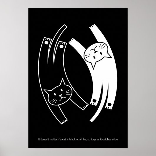 Yin & Yang Cats Poster (Engels) (Voorkant)