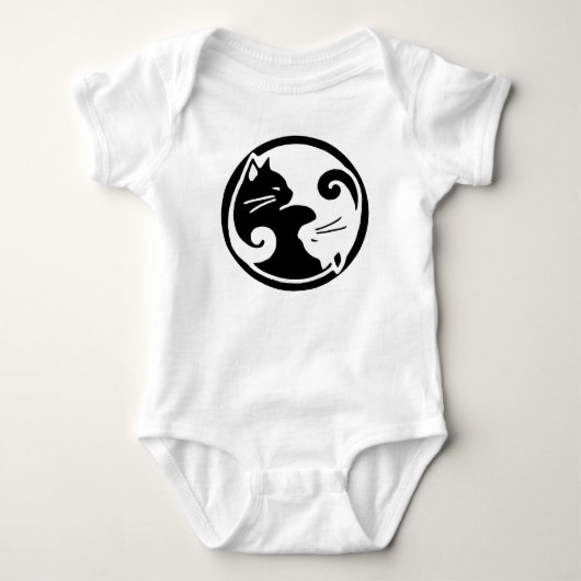 Yin Yang Cats Raglan Sleeve T-shirt (Voorkant)