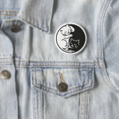 Yin Yang Cats Ronde Button 5,7 Cm (In situ)