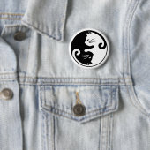 Yin yang cats ronde button 5,7 cm (In situ)