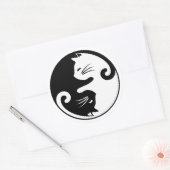 Yin yang cats ronde sticker (Envelop)