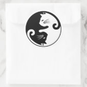 Yin yang cats ronde sticker (Tas)