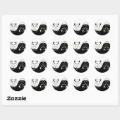 Yin Yang Cats Ronde Sticker (Vel)