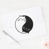 Yin Yang Cats Ronde Sticker (Envelop)