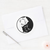 Yin Yang Cats Ronde Sticker (Envelop)