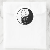 Yin Yang Cats Ronde Sticker (Tas)