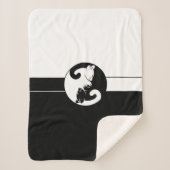 Yin yang cats sherpa deken (Voorkant)