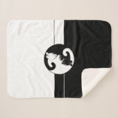 Yin yang cats sherpa deken (Voorkant (horizontaal))