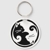 Yin Yang Cats Sleutelhanger (Voorkant)