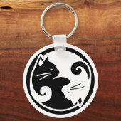 Yin Yang Cats Sleutelhanger (Voorkant)
