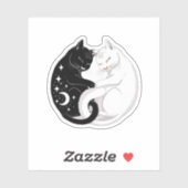 Yin Yang Cats Sticker (Vel)