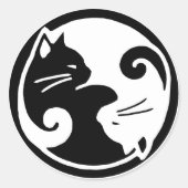 Yin Yang Cats Stickers (Voorkant)