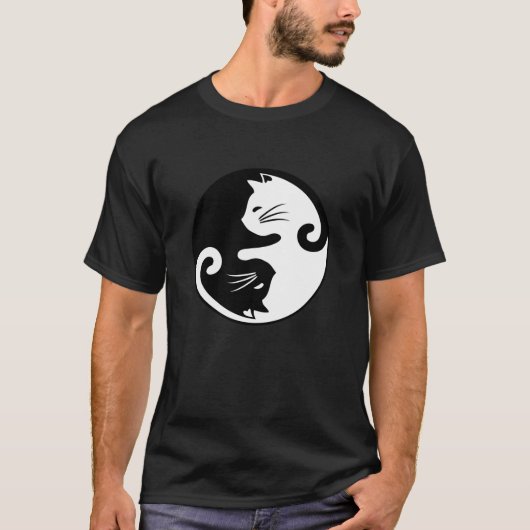Yin yang cats t-shirt (Voorkant)