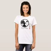 Yin Yang Cats | Tao van het T-shirt Meow Babydoll (Voorkant volledig)