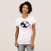 Yin Yang Cats | Tao van het T-shirt van de vrouw v (Voorkant volledig)
