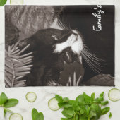 Yin Yang Cats Theedoek (Gevouwen)