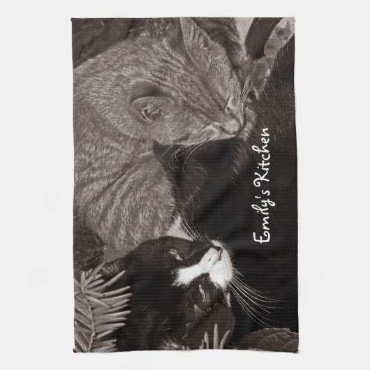 Yin Yang Cats Theedoek (Verticaal)