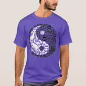 Yin Yang Cats, zwart, wit, bevroren T-shirt (Voorkant)