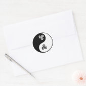 Yin Yang Celtic Tri Spiral Ronde Sticker (Envelop)