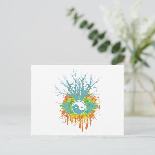 Yin Yang Chaos Briefkaart (Staand voorkant)