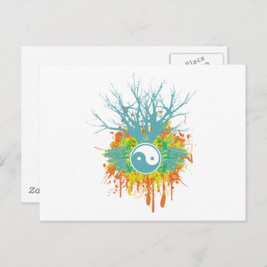 Yin Yang Chaos Briefkaart (Voorkant / Achterkant)