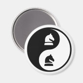 Yin Yang Chess Magneet (Voorkant / Achterkant)
