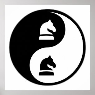 Yin Yang Chess Poster