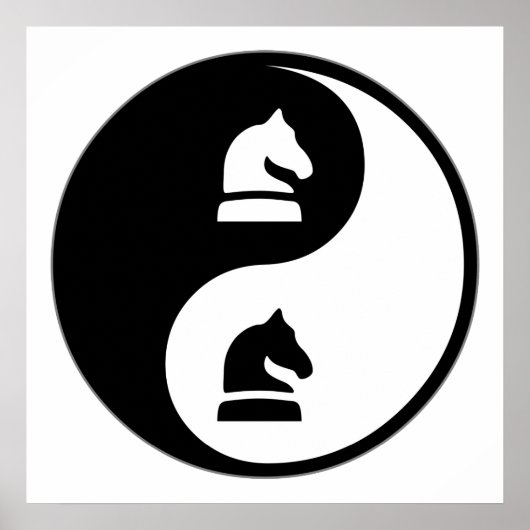 Yin Yang Chess Poster (Voorkant)