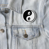 Yin Yang Chess Ronde Button 5,7 Cm (In situ)
