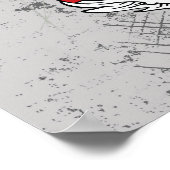 Yin yang Chinees symbool en draak Poster (Hoek)
