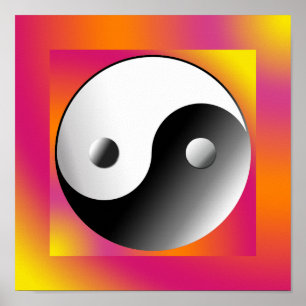 Yin Yang Chinees symbool Poster