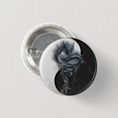 Yin Yang Chinese Dragon Badge Ronde Button 3,2 Cm (Voorkant /achterkant)