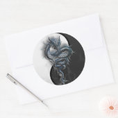 Yin Yang Chinese Dragon Grote Ronde Stickers (Envelop)