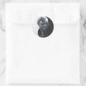 Yin Yang Chinese Dragon Ronde Stickers (Tas)