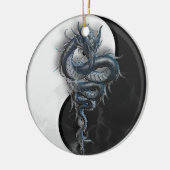 Yin Yang Chinese Dragon Round Ornament (Links)