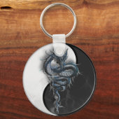 Yin Yang Chinese Dragon Sleutelhanger (Voorkant)