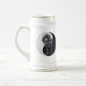 Yin Yang Chinese Dragon Stein Bierpul (Links)