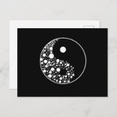 Yin Yang Circles Black and White Harmony Zen Gift Briefkaart (Voorkant / Achterkant)